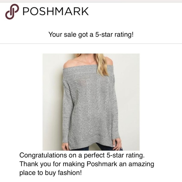 Long sleeve off the shoulder knit sweater. - Picture 4 of 4